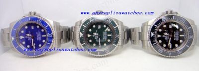 Rolex Deepsea Dweller Watches 44mm Blue / Green / Black Dial - 3 watches